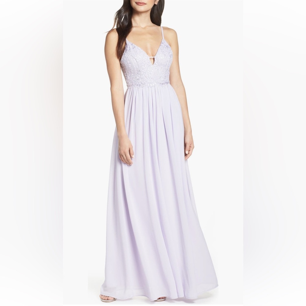 Lulus Back Tie Chiffon Evening Dress size XS